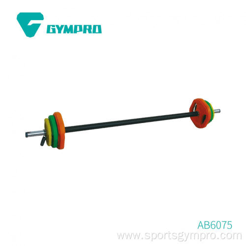 20kg color rubber barbell set for home use